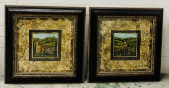 A Pair of John Douglas Prints Dutch I and Dutch II in ornate frames. (85cm x 85cm)