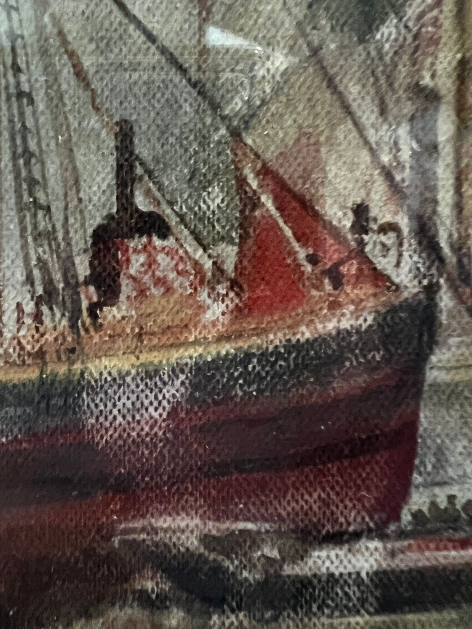 Three Marine and landscape pictures various media and artist - Image 6 of 9