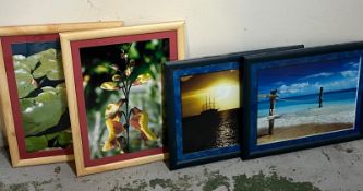 Four framed photograph prints
