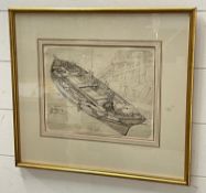 A pen and ink illustration of a fishing boat by Marine artist Richard Henry Nibbs (1816- 1893) 26.