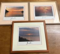 Three framed limited editions landscape prints taken by Sarah Ferguson Duchess of York, signed