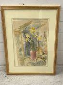 A still life by Elizabeth Scott-Moore with studio stamp (1902 - 1993) 60cm x 80cm frame