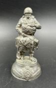 An English pewter figure of a Royal Corps of Transport solider (H11.5cm)