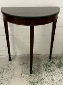 A Demi Lune side table (H77cm W67cm D35cm)