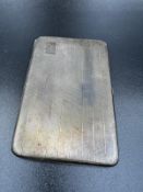 A silver cigarette case, machine tooled decoration, hallmarked for Chester 1927 by Cohen &