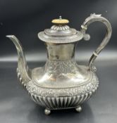 A Victorian silver teapot, by James Dixon & Sons Ltd, hallmarked for Sheffield 1899, approximate
