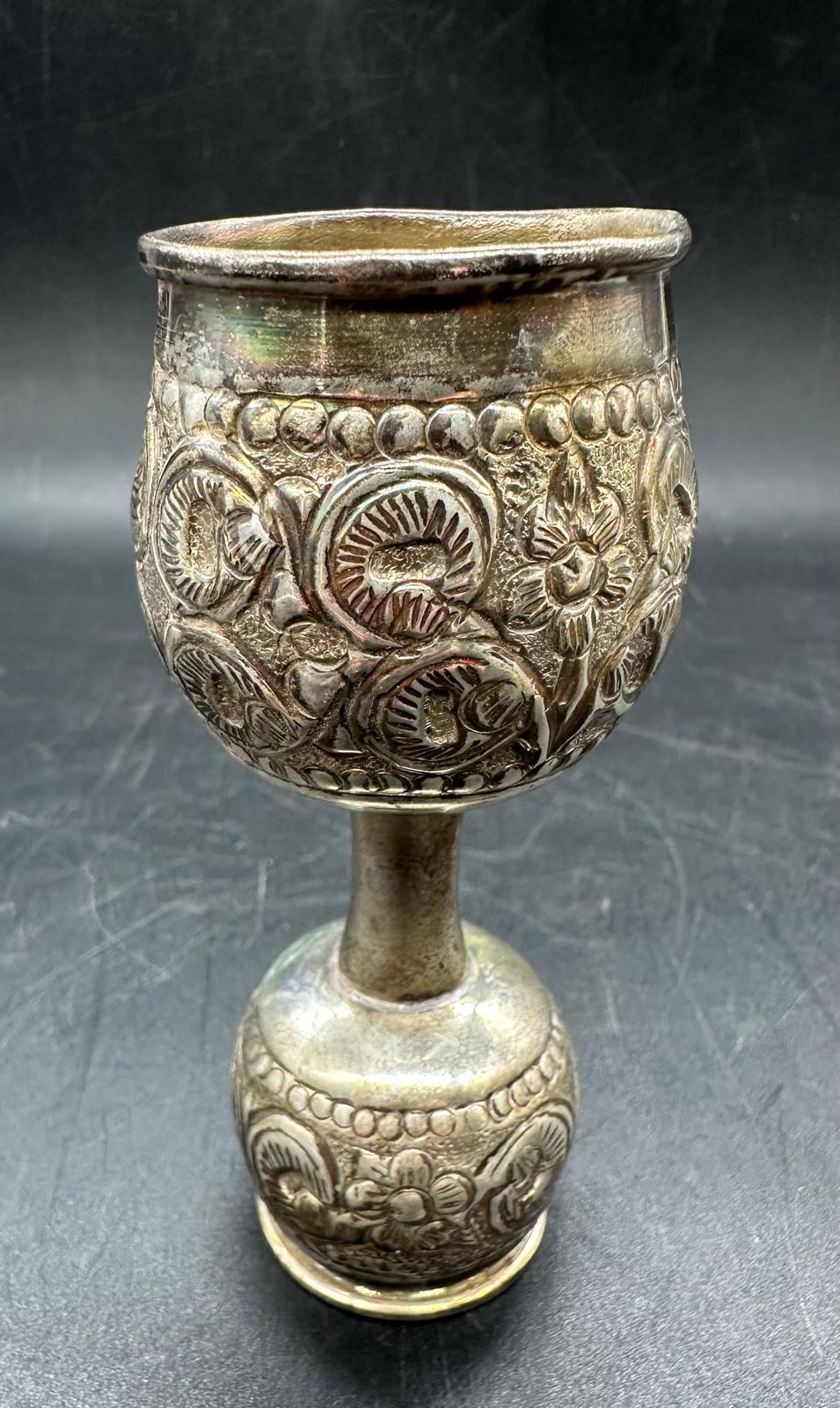 A silver Indian drinks measure, 10cm H - Image 2 of 3