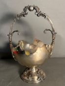 An Art Nouvea style silver plate Bonbon basket