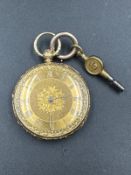 An 18ct gold pocket watch, hallmarked for Birmingham approx weight 48g