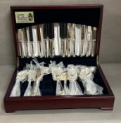 A George Butler of Sheffield A1 silver plate eight place canteen of cutlery