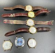 A selection of vintage wristwatches