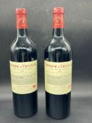Two bottles of Domaine Du Chevalier 2004