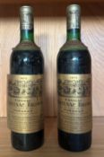 Two bottles of Chateau Cantenac borwn 1970 Bordeaux