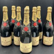 Eight bottles of vintage Moet and Chandon champagne, Severn Brut Imperial and one Premiere Cuvee