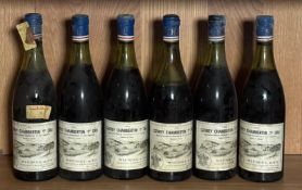 Six bottles of Sichel and Co Gevrey Chambertin 1er Cru 1970