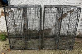 Two vintage numbered metal industrial school lockers