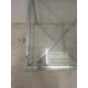 A glass topped side table on chrome X frame base (H45cm W50cm D50cm) - Image 3 of 3