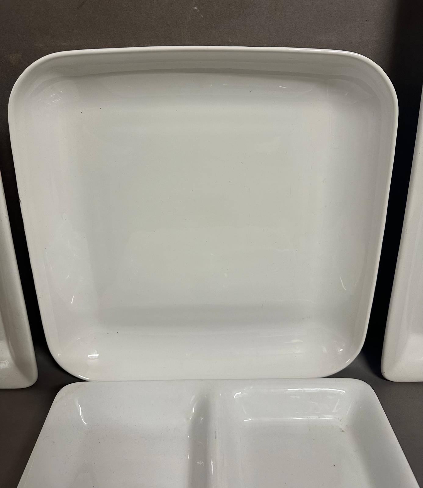 Four large white ceramic serving dishes - Image 4 of 4