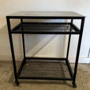 An Ooni ovitdoor modular table on castors (H90cm W80cm D60cm)