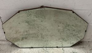 A Mid Century nine sided wall hanging hall mirror