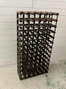 A seventy two bottle wine rack 62cm x 120cm