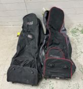 Two golf bag flight or travel cases