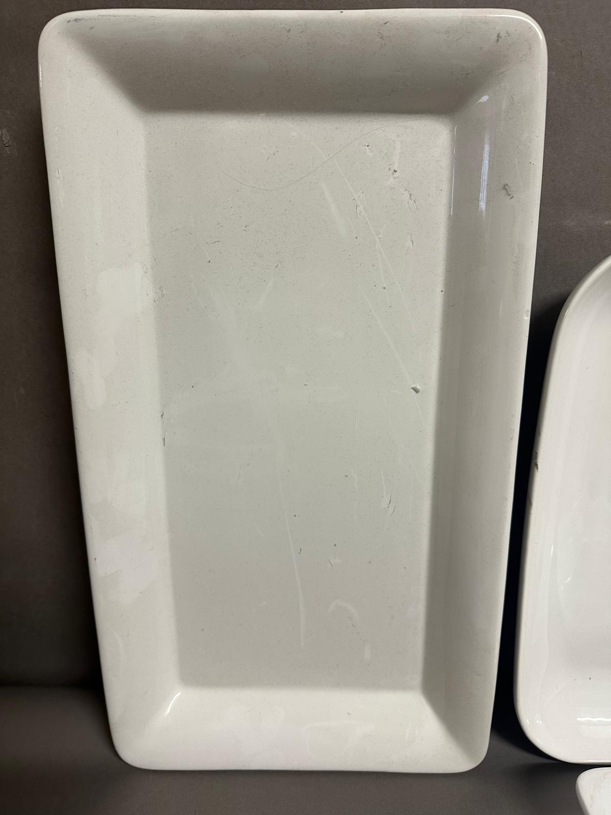 Four large white ceramic serving dishes - Image 3 of 4