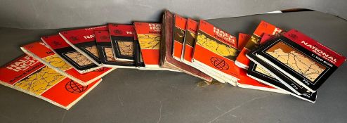 A selection of vintage Bartholomew road maps covering various UK locations