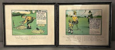 Two advertising prints titled 