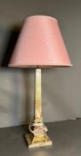 An onyx and gilt table lamp H51cm