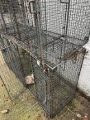 Two vintage numbered metal industrial school lockers