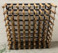 Wine rack, holding sixty four bottles
