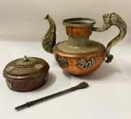 Three Indian copper items