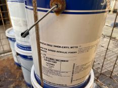 5X5 litre TINS OF SHERWIN-WILLIAMS ACRYLIC WHITE PAINT MOD RESERVE STOCK