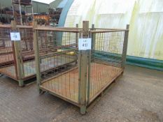 Heavy Duty MoD Steel Stacking Stillage with removeable side bars and corner posts.