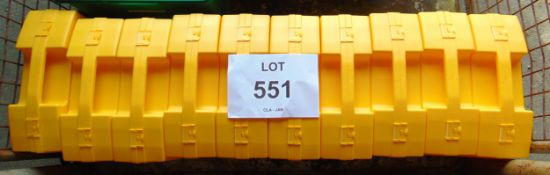 10 x New Unused Empty Yellow Plastic Carry Cases