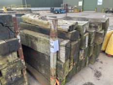 32X WOODEN RAILWAY SLEEPERS STILLAGE INCLUDED