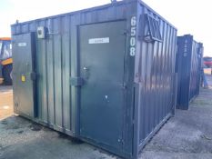12ft x 8ft 6ins Steel Ladies / Gents Toilet Unit Fully Equipped, Secure with hot Water Sink heaters