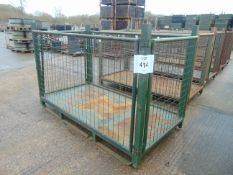 Heavy Duty MoD Steel Stacking Stillage with removeable side bars and corner posts.