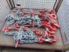 4 x New Unissued Heavy Duty Lashing Chains and Load Binders for Plant and Tank Transporters.