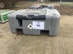 NEW UNUSED 220 LITRE DEMOUNTABLE REFUELLING TANK C/W 12 VOLT, PUMP, HOSE AND GUN