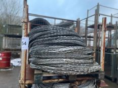 1 x Stillage of UK MoD Security Galvanized Razor Wire in 1m Coils Approx 480kgs