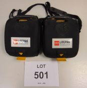 2 x Physio-Control Lifepak CR Plus Defibrillator Units - Fully Automatic