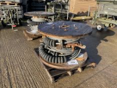 1X DRUM OF STEEL WINCHING CABLE ON WOODEN DRUM