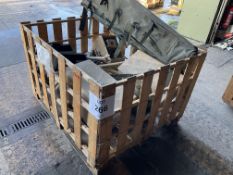1X CRATE OF FV SPARES INC ECM BOXES, CAMERAS, GUN BOXES, COMPRESSOR ARMOUR PLATE ETC