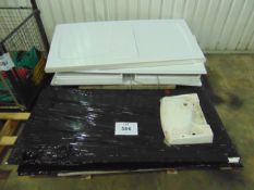 Double Shower Unit w/ Panels, Fixtures, Fittings & Sink