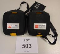 2 x Physio-Control Lifepak CR Plus Defibrillator Units - Fully Automatic