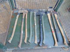 10 x Pioneer British Army Felling Axes and Sledge Hammer