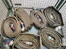 6 x Lengths of Lay Flat Hose c/w Couplings