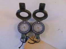 2 x British Army Francis Barker M88 Prismatic Compass